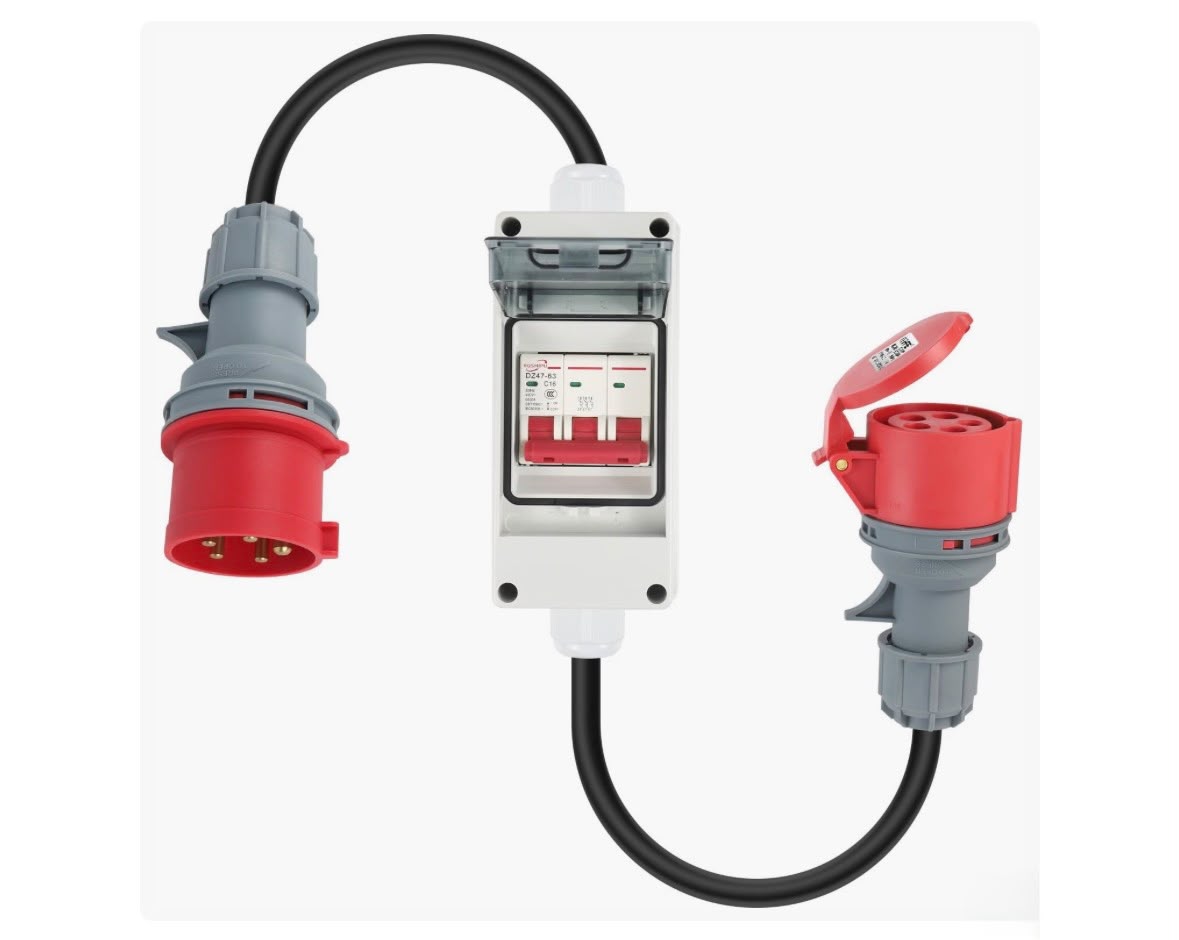CEE-Adapter 32A auf 16A mit Leitungsschutzschalter