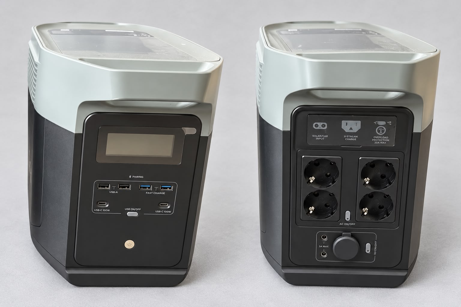 EcoFlow DELTA 2 Max Vorder- und Rückseite