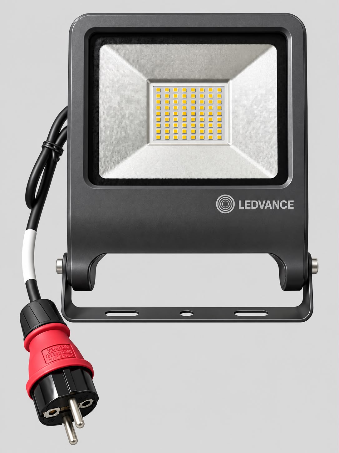LED-Fluter LEDVANCE 20W mit rotem Schutzkontaktstecker