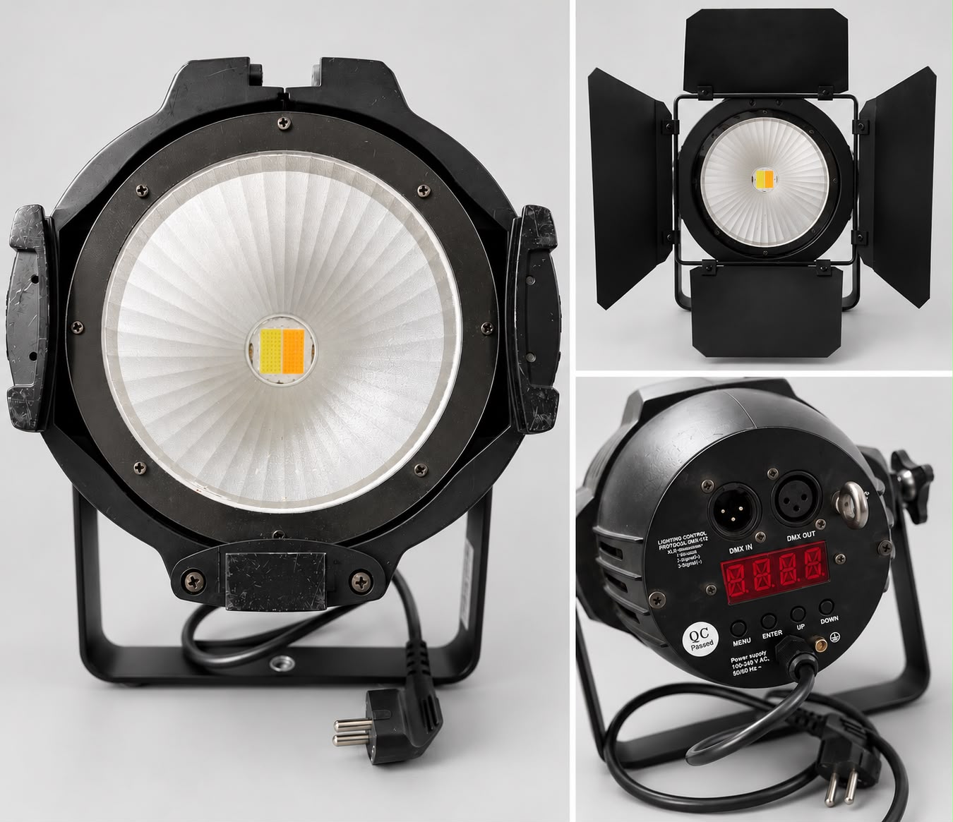 LED COB-Scheinwerfer ML-56 mit Torblende und DMX-Anschlüssen